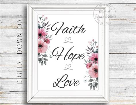 Faith Hope Love Wall Hanging Wall Decor Housewarming T T