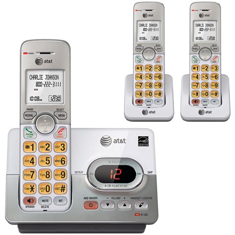 Att 3 Landline Cordless Telephone Answering System Call Id Wireless