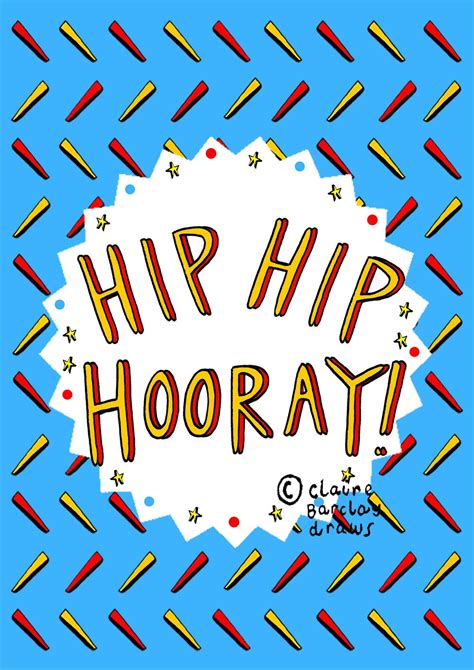 Hip Hip Hooray Greetings Card Etsy