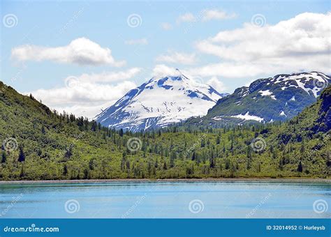 Alaska Landscape Lake Mountains And Forest Stock Photo Image Of