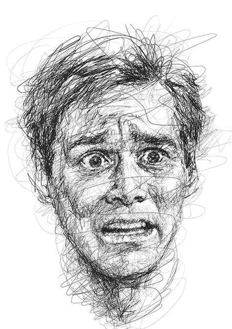 Jim Carrey Expression 3 Scribble Art By Vince Low