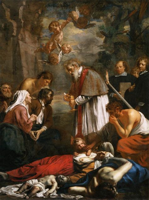 These objects symbolized the spiritual authority with which the. File:Jacob van Oost (II) - St Macarius of Ghent Giving Aid ...