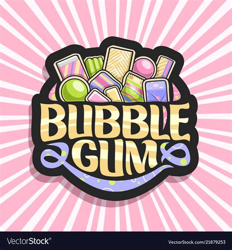 Logo For Bubble Gum Royalty Free Vector Image Vectorstock