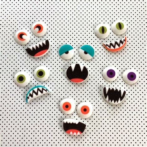 Edible Monster Faces Halloween Cake Toppers Zombie Eyes And Etsy Uk