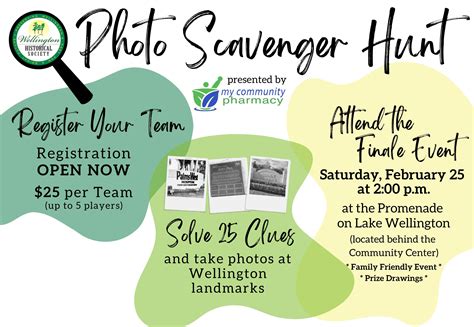 2nd Annual WHS Scavenger Hunt - Wellington Historical Society