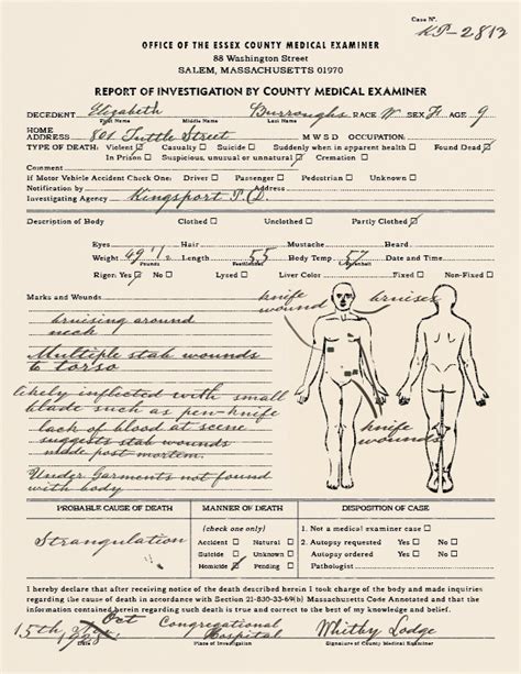 Blank Autopsy Report Fill Online Printable Fillable Blank Pdffiller