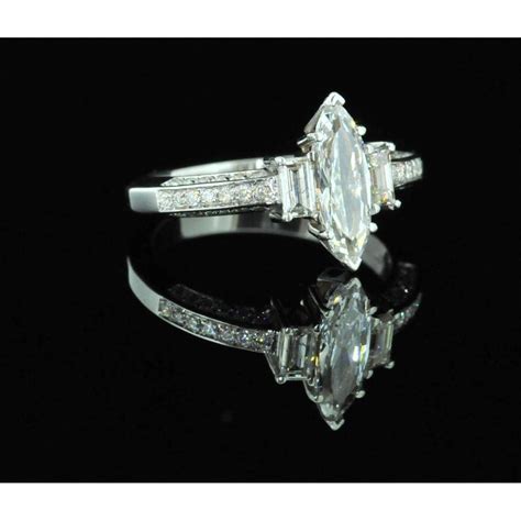 Even back then, diamonds rings would symbolise commitment. 18ct White Gold Marquise Engagement Ring