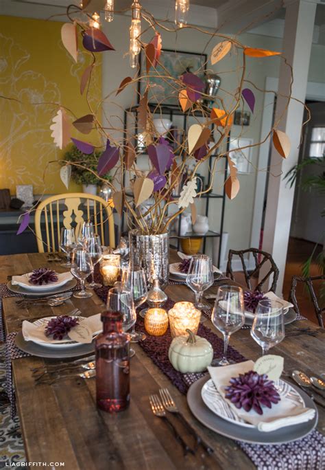 In areas where the winter is colder, you can buy hot cups of chocolate and hot apple cider to drink black friday (the day after thanksgiving in november) is the biggest shopping day accompanied by. Great Purple Thanksgiving Table Decorations