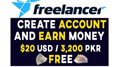 how to earn money from freelancer complete freelancer profile create account and earn 20