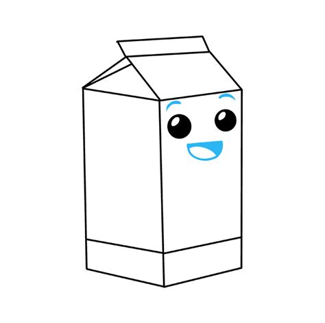 Milk Carton Drawing Easy Milk Carton Drawing Step By Step Bodewasude