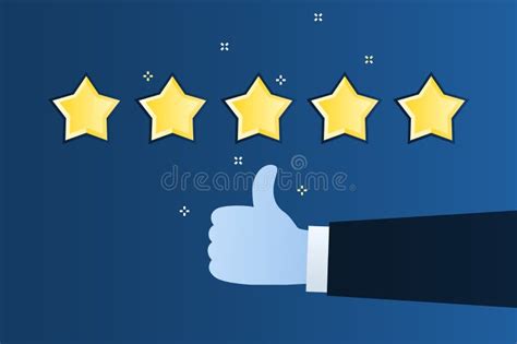 Concept Of Rating Customer Review Five Star Rating Stock Vector
