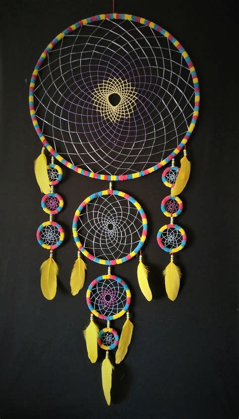 Huge Colorful Dream Catcher Perfect Decoration For Every Home Etsy