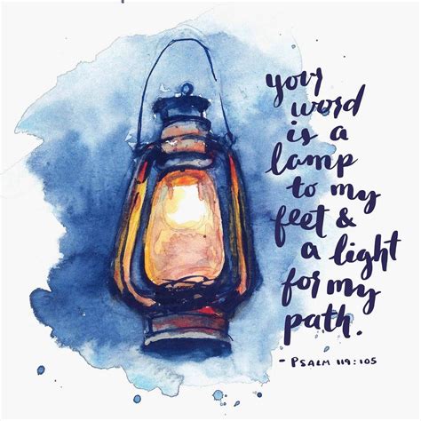 Lamp To My Feet Psalm 119105 Scripture Art Print Scripture Art