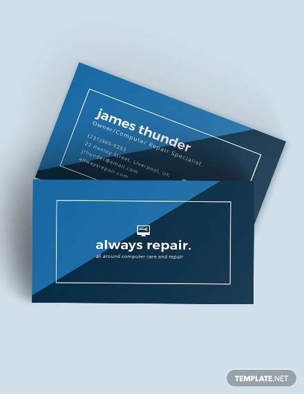Creative Computer Repair Business Card Template Word Apple Pages Psd