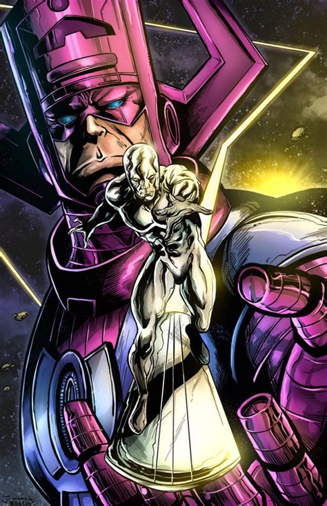 Galactus And Silver Surfer By Bacchicolorist On Deviantart