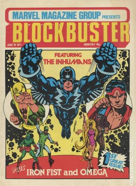 Blockbuster 1981 Marvel Uk Magazine Comic Books