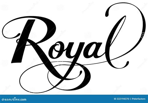 Royal Custom Calligraphy Text Stock Vector Illustration Of Flourish