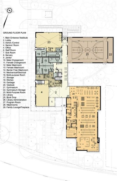 The university is pleased to share floor plans for the following residence halls. Brooklin Community Centre And Library / Perkins+Will ...