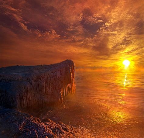 Winter Nature Sunrise Ice Lake Clouds Landscape Wallpapers Hd
