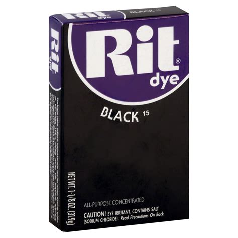 Rit Fabric Dye Black 15 1125 Oz 319 G