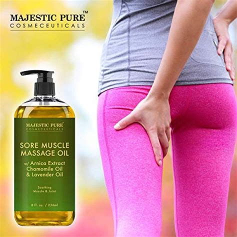 Majestic Pure Arnica Sore Muscle Massage Oil For Body Best