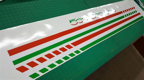 Zen Graphics Fiat 500 Italian Side Stripes Stickers