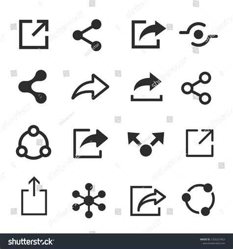 Share Icon Set Web And Media Symbol User Interface Icon To Convey A