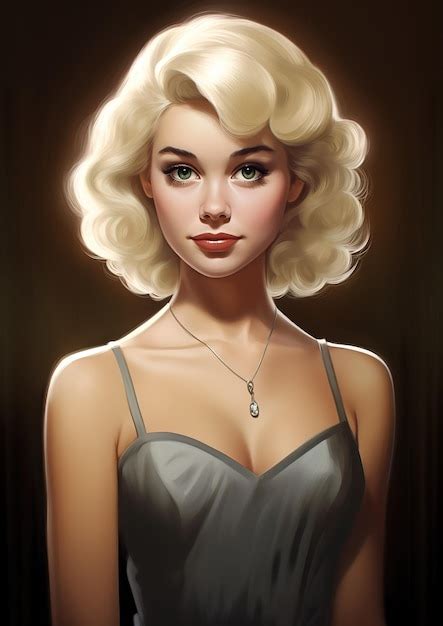 Premium Ai Image Vintage Blonde Woman Portrait Art