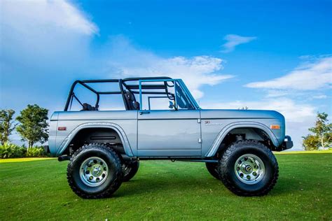 Restored 1974 Brittany Blue Early Bronco Velocity Restorations Classic Ford Broncos Ford