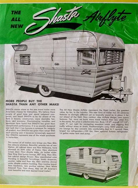 Shasta Rv To Reissue 1961 Shasta Airflyte 1941 Special Edition Units