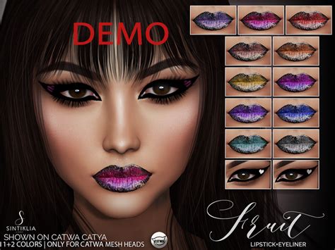 second life marketplace sintiklia lipstickandeyeliner fruit catwa demo