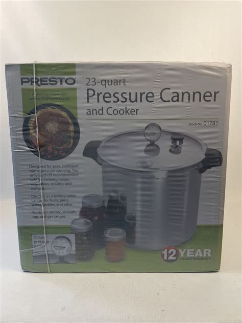 Presto 23 Quart Pressure Canner And Cooker 01781 Extra Strong Aluminum
