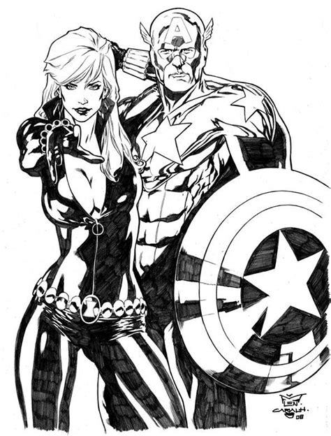 Black Widow And Captain America Capitán América Capitán América