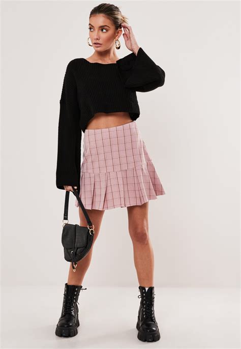 Pink Plaid Pleat Mini Skirt Sponsored Plaid Ad Pink Pleat Skirts Womens Skirt Maxi