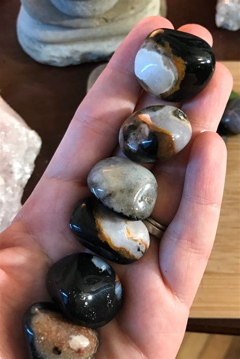 Tumbled Sardonyx Stones Set With T Bag And Note Etsy
