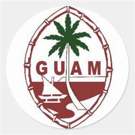 Great Seal Of Guam Classic Round Sticker Zazzle