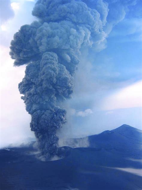 Eruption Column Produced During The Activity Of November 2002 Photo