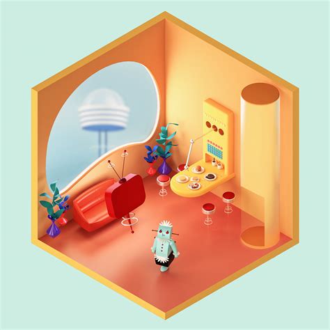 The Jetsons Living Room — The Rooms Project On Behance