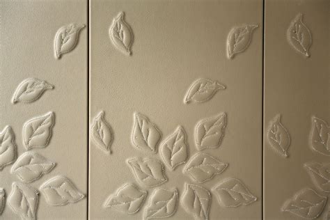 3d Leather Wall Panel In A Quilted Flower Design By Bms Individual