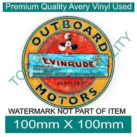 Vintage Evinrude Retro Decal Sticker Vintage Americana Hot Rod Boat