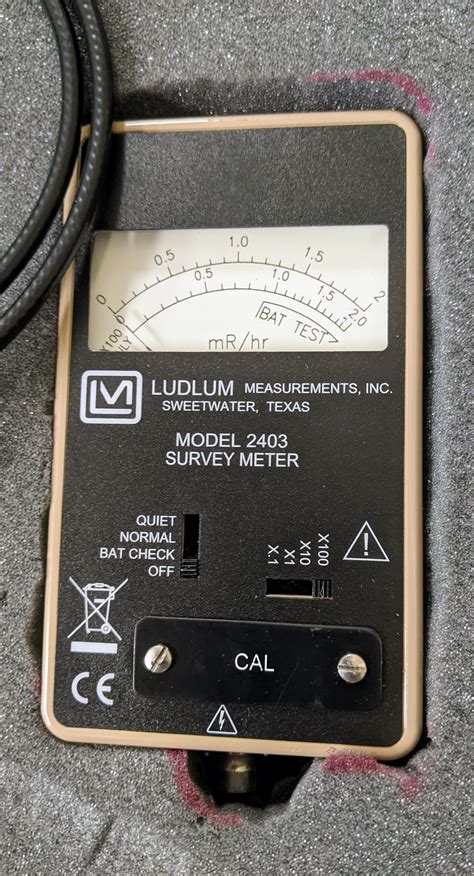 Ludlum 2403 Pocket Size Survey Meter With 44 38 Beta Gamma Detector