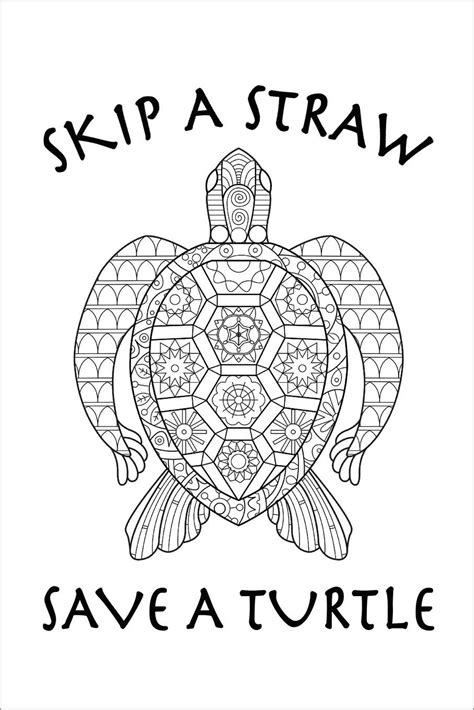 Zentangle Turtles Adult Coloring Pages ColoringBay