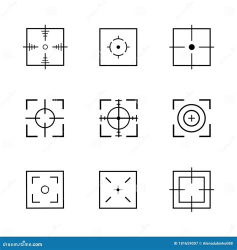 Targets Destination Aim Sniper Shoot Focus Cursor Bullseye Mark