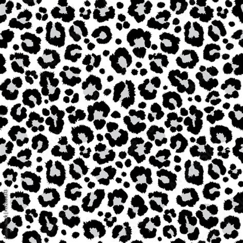 Print Texture Repeating Seamless Pattern Snow Leopard Jaguar White