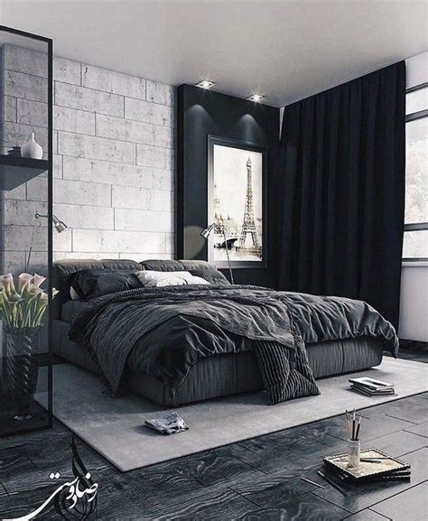 Mens Bedroom Ideas Masculine Interior Design Inspiration Black