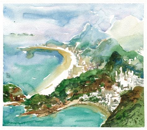 Watercolor Sketching In Rio De Janeiro The Three Big Shapes Citizen