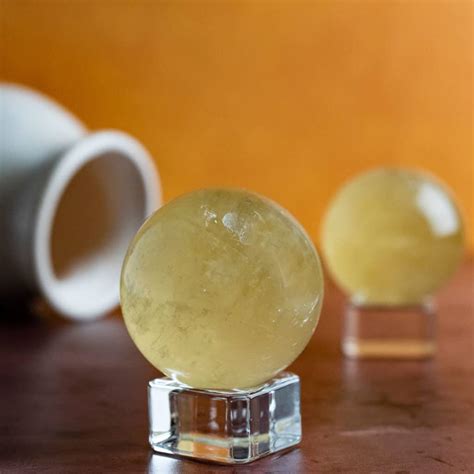 Honey Calcite Spheres The Crystal Apothecary Co