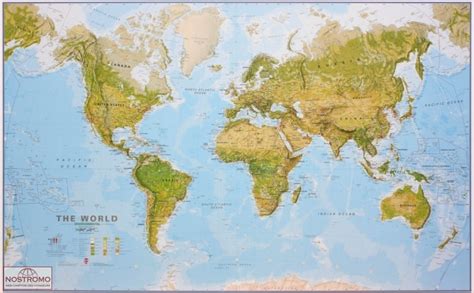 Le Monde 120 Physique Et Environnemental Carte Murale Maps