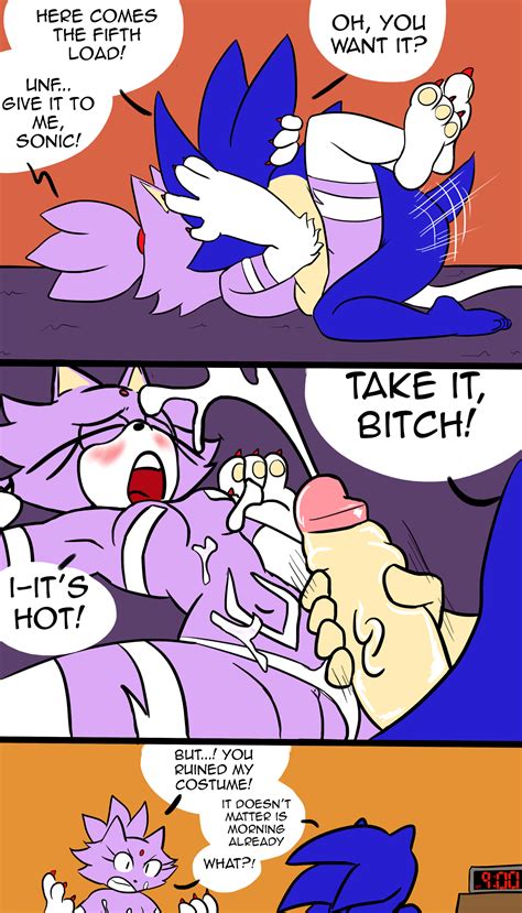 Rule 34 Anthro Blaze The Cat Blush Breasts Comic Cum Cum On Breasts