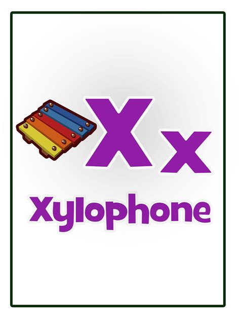 Letter X Xylophone Xylophone Lettering Symbols